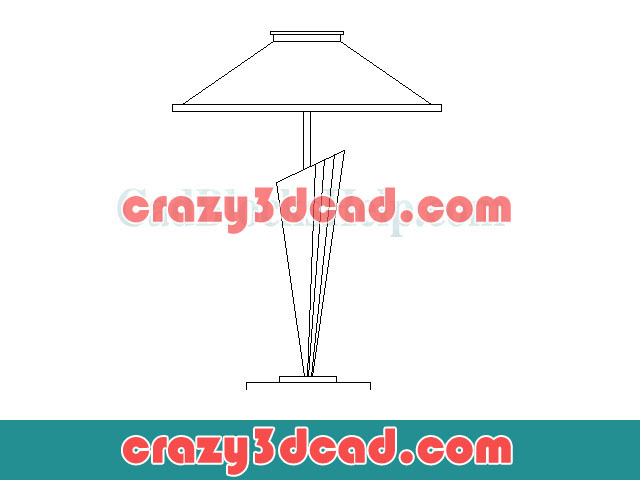 Modern bedroom table lamp CAD blocks